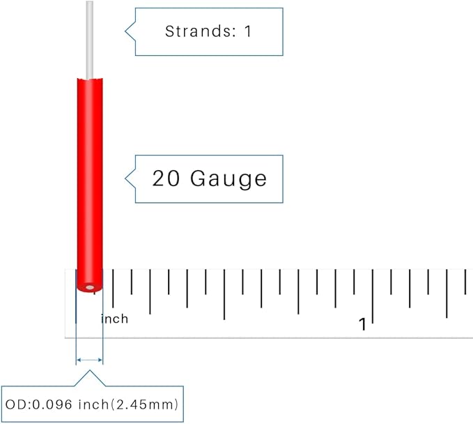 BNTECHGO 20 Gauge PVC 1007 Solid Electric Wire Red and Black Each 100 ft 20 AWG - Image 2
