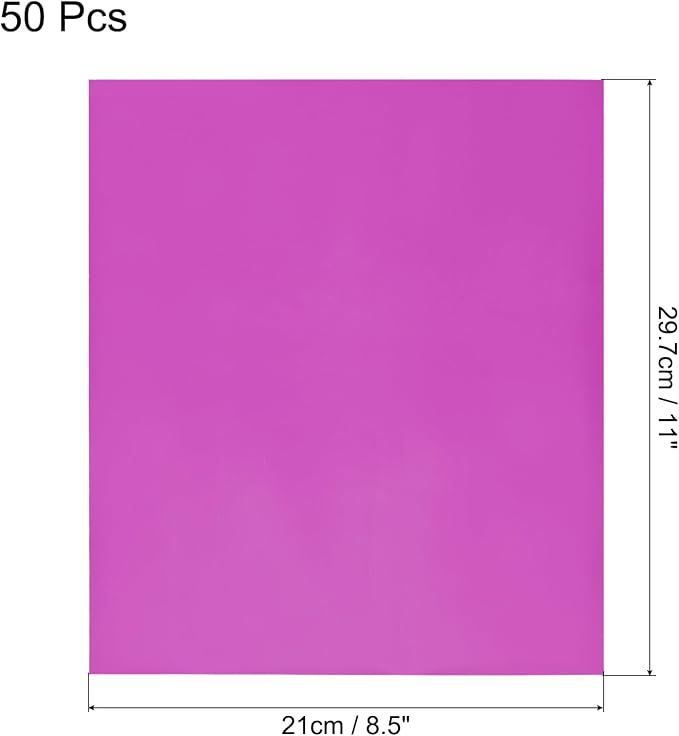 MECCANIXITY 50 Pack Toner Reactive Foil, Deco Foil Transfer Sheets 8.5"x11" A4 - Image 2