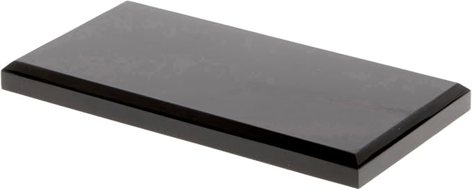 Plymor Black Acrylic Rectangular Beveled Display Base by Plymor