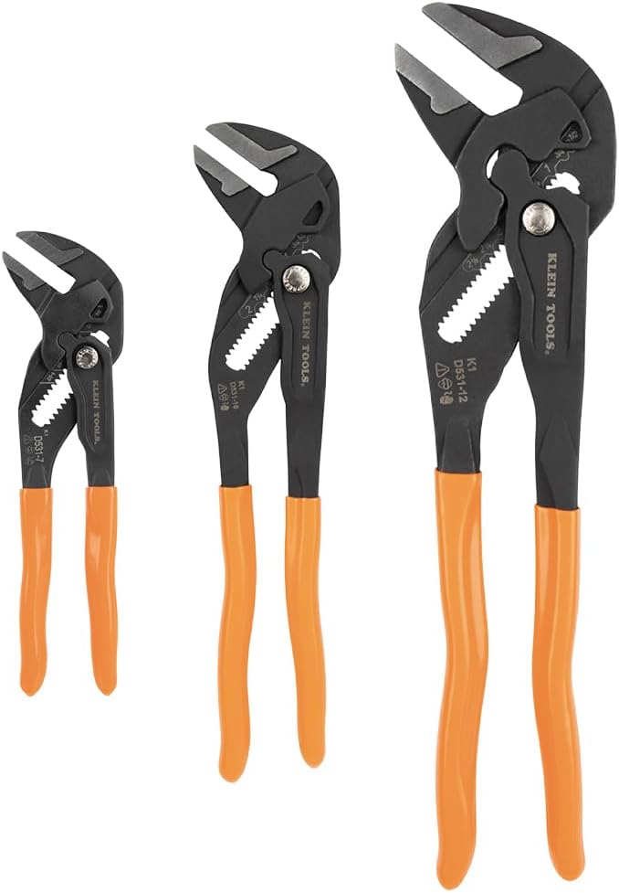Klein Tools D53103KIT Adjustable Pliers Wrench Set, Compact High-Leverage by KleinTools