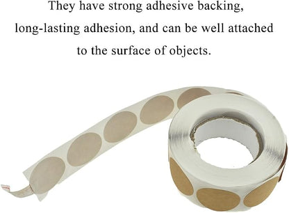 HAHIYO 1-Inch 500Pcs Natural Brown Kraft Round Label Roll - Image 4