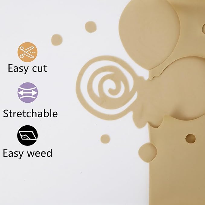 guangyintong Heat Transfer Vinyl Soil Golden HTV Rolls, Matte Surface HTV Vinyl - Image 4
