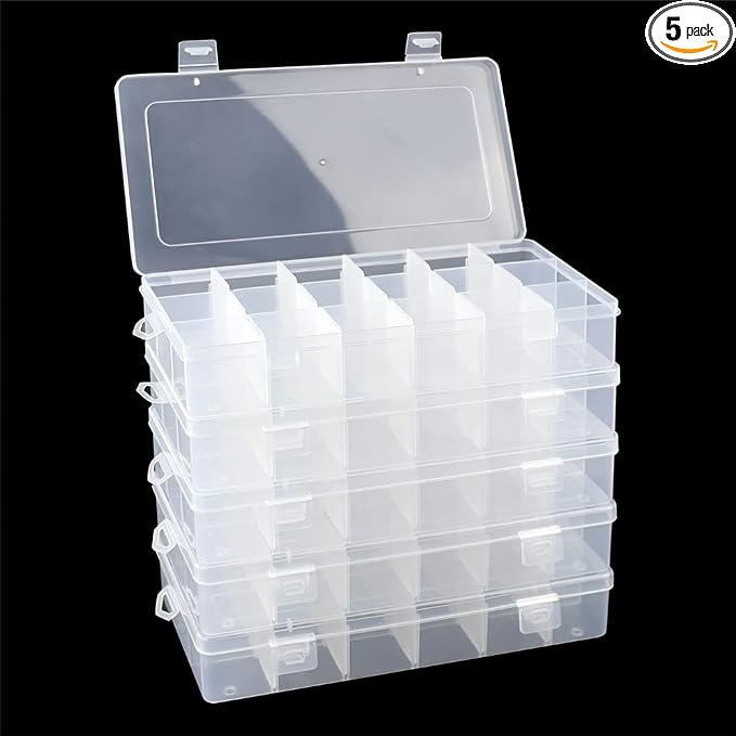 5 Pack 18 Compartment Organizer Box by Tellyouwin