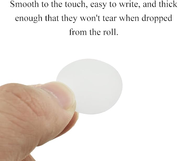 HAHIYO 1Inch 500Pcs White Kraft Label Sticker Roll - Image 3