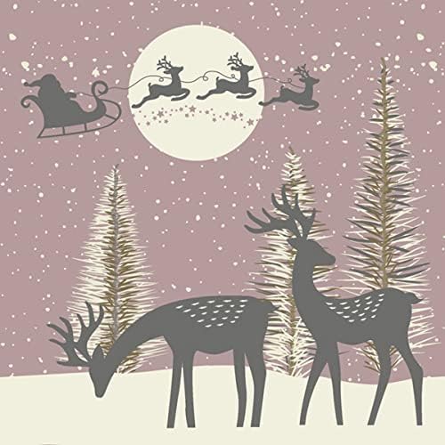 20-ct 13x13 Christmas Paper Decoupage Napkins, 3-Ply Servilletas Tissue Napkin by KeepUnique