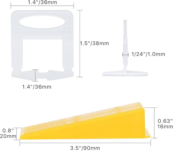 Tile Leveling System with Tile Plier 1500Pcs Piece Tile Spacers Clips 300Pcs - Image 2