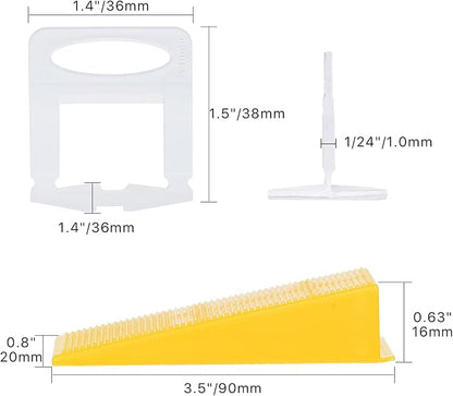 Tile Leveling System with Plier 600Pcs Piece Spacers Clips 200Pcs Piece - Image 2