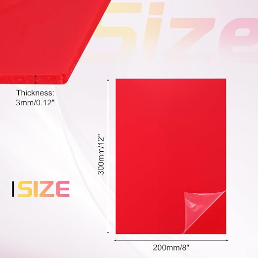 uxcell Acrylic Sheets 12x8 Inch Acrylic Panel 1/8 Inch-3mm Plastic Board - Image 2