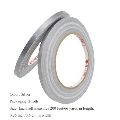 HAHIYO Silver 0.25Inch Wide Floral Tape, Waterproof Florist Tape Flower Wrap - Image 2