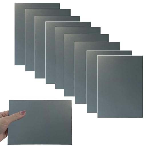 10Pcs Gray Anodized Aluminum Sheet 5" x 7" x 1/32" Corrosion-Resistant Metal by HXymxkeqi
