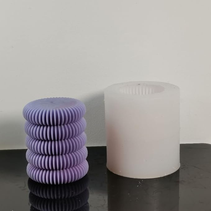 Tire Stripe Candle Silicone Mold Creative Column Candle Soap Mold Fondant - Image 6