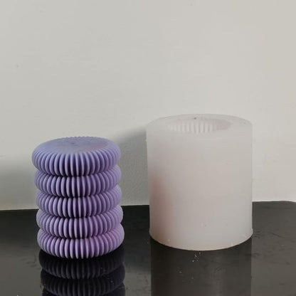 Tire Stripe Candle Silicone Mold Creative Column Candle Soap Mold Fondant - Image 6