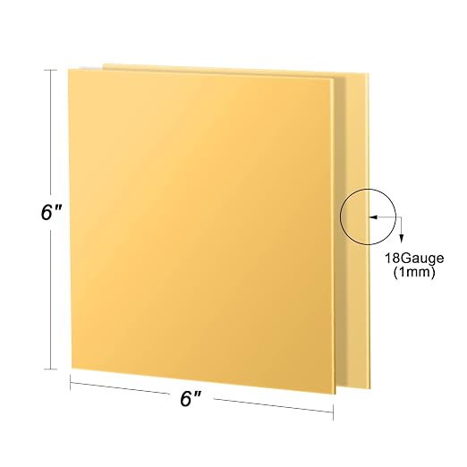 2 Pcs Brass Sheet, 18 Gauge Thickness, No Scratches, Film Attached Brass Plates - Image 2