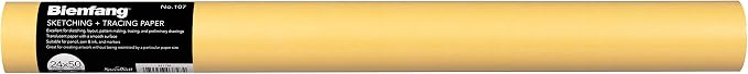 Bienfang Sketching & Tracing Paper Roll, Canary Yellow, 24 Inches x 50 Yards by Bienfang
