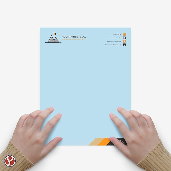 8.5 x 11" Light Blue Color Paper Smooth, - Image 3