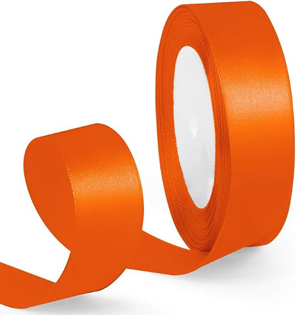 1 Inch Orange Ribbon, 25 Yards Orange Stain Ribbon by HimBen