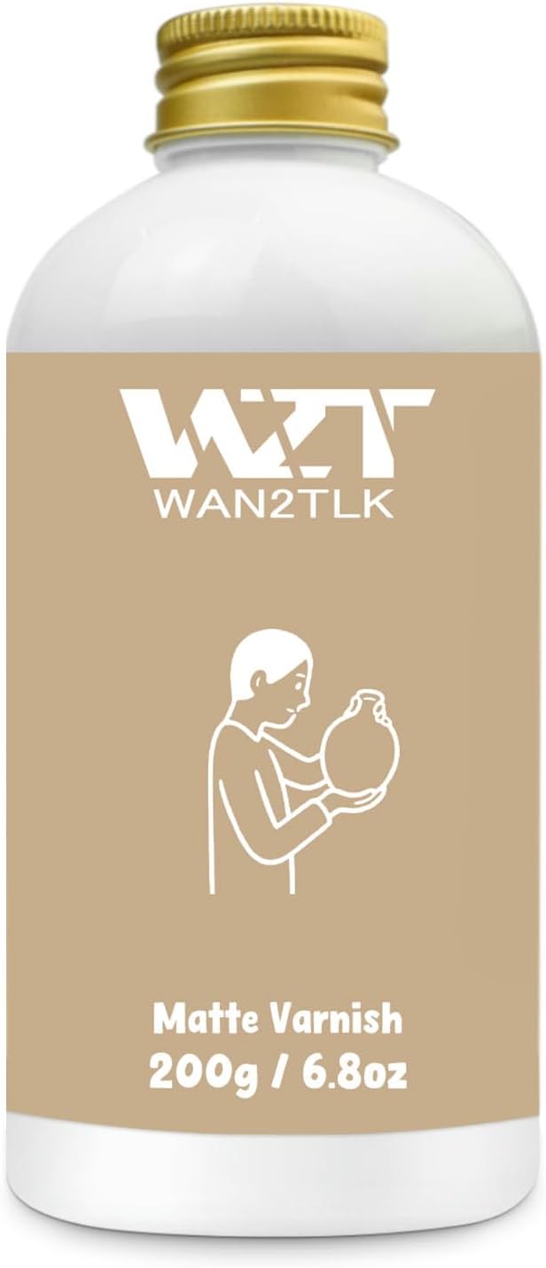 200ml Air Dry Clay Glaze, Waterproof and Scratch Resistant, Design by WAN2TLK