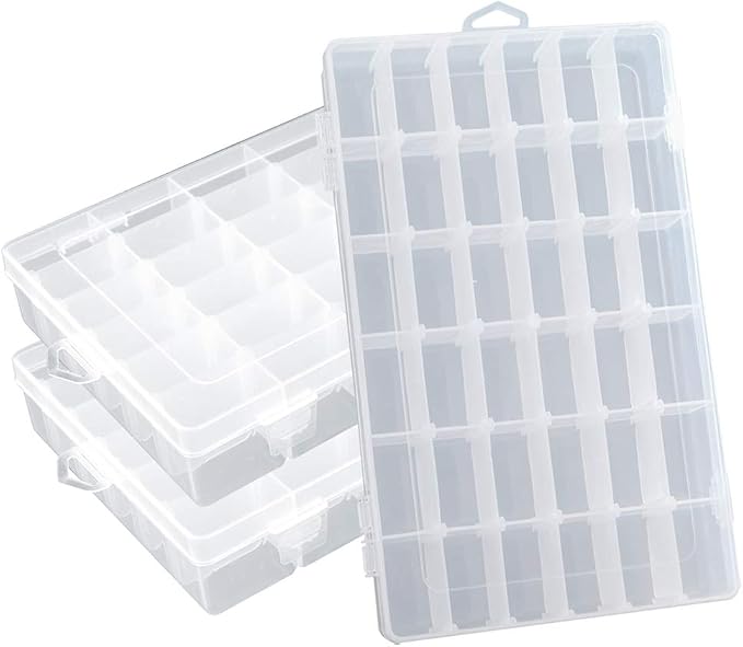 Plastic Organizer Container Box 36 Compartments Jewelry Storage Box by SympabasicSouffahouse