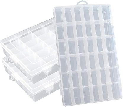 Plastic Organizer Container Box 36 Compartments Jewelry Storage Box by SympabasicSouffahouse