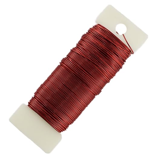 HAHIYO 22Gauge Red Metal Floral Wire by HAHIYO