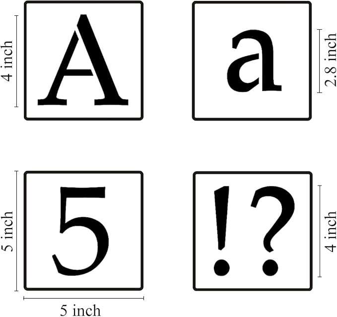 4 Inch Alphabet Letter Stencils - Image 6