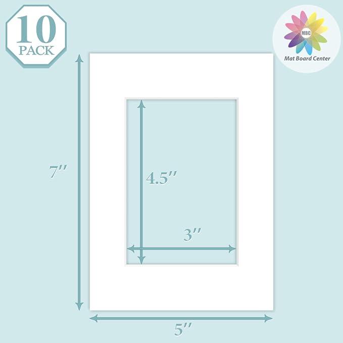 MBC Mat Board Center, 10 Pack 5x7 - Image 3