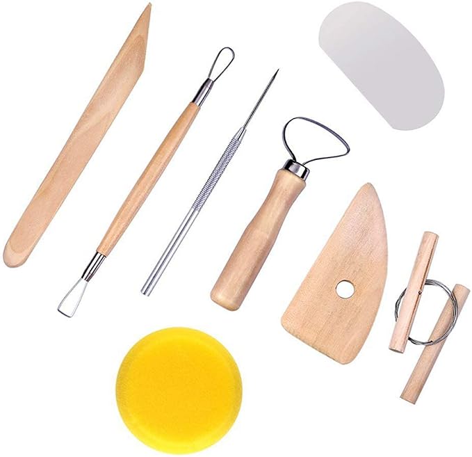 EuTengHao 19Pcs Pottery Tools Clay Sculpting Carving Tool Set Contains Most - Image 2