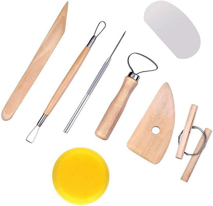 EuTengHao 19Pcs Pottery Tools Clay Sculpting Carving Tool Set Contains Most - Image 2