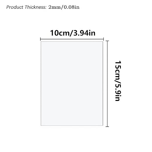10 Pack 3.93x5.9 Clear Acrylic Sheet 2mm Thick, Plastic Plexiglass Board - Image 2