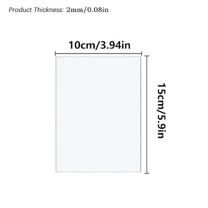 10 Pack 3.93x5.9 Clear Acrylic Sheet 2mm Thick, Plastic Plexiglass Board - Image 2