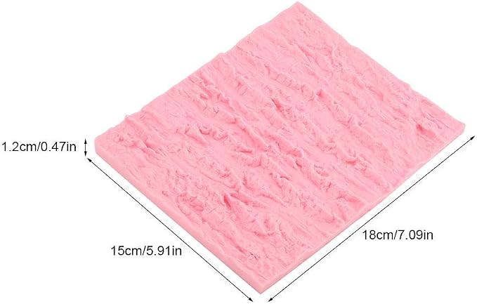 Rectangle Cake Tree Bark Texture Design Silicone Icicle Lace Bread Baking Non - Image 5