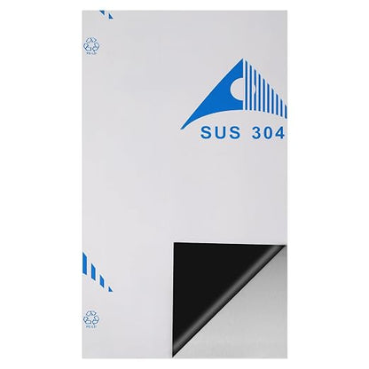 304 Stainless Steel Sheets Metal 10" x 17" x 1/64" Inch 304 Stainless Steel by CKVIHAV