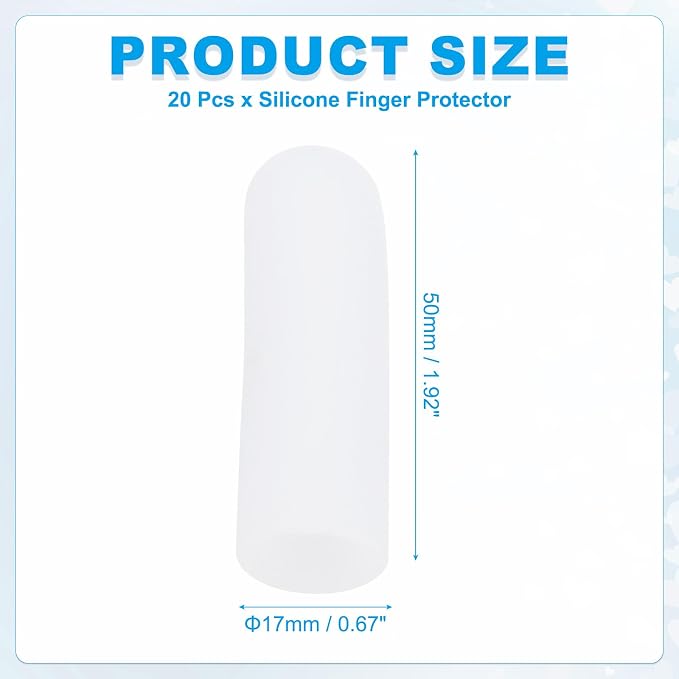 PATIKIL Gel Finger Cots 2"x0.67" - Image 2