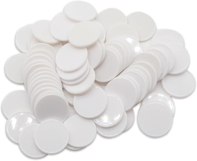 Set of 100 Opaque Plastic Learning Counters Mini Poker Chips Game Tokens by HAKITAROOM