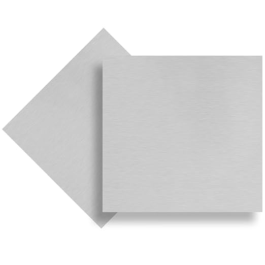 2Pack 6061 T651 Aluminum Sheet Metal 6 x 6 x 1/4 Inch Flat Plain Aluminum Plate by Lswteiz