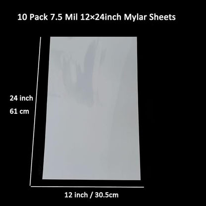 10 Pack 7.5 Mil Blank Stencil Sheets 12 x 24 inch Mylar Sheet Milky Translucent - Image 2