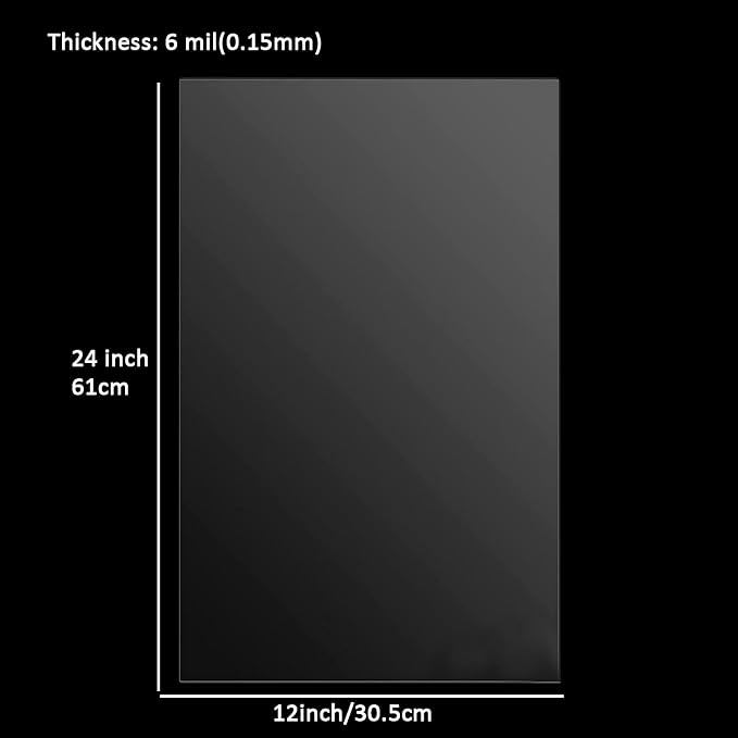15 Pack 6 Mil Blank Stencil Sheets 12 x 24 inch Mylar Sheet Clear PET Blank - Image 2