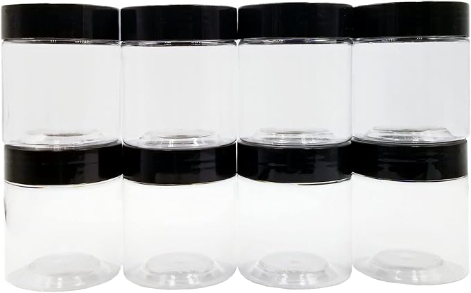 4 oz Plastic Jars with Lids, 8 Pack Wide-mouth Clear Storage Containers - Image 8