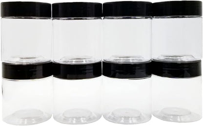 4 oz Plastic Jars with Lids, 8 Pack Wide-mouth Clear Storage Containers - Image 8