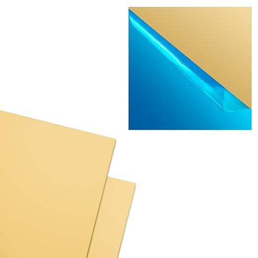 2 Pcs Brass Sheet, 18 Gauge Thickness, No Scratches, Film Attached Brass Plates - Image 3