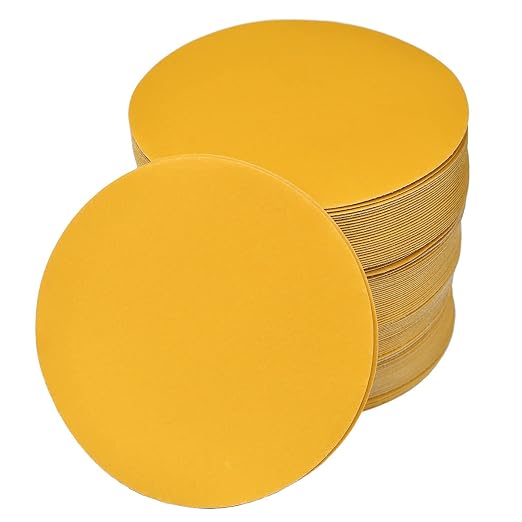 6-Inch No-Hole Hook and Loop Sanding Discs 800-Grit, Random Orbital Sandpaper by Aiyard