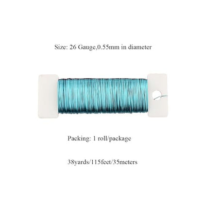 HAHIYO 26Gauge Blue Metal Floral Wire - Image 2