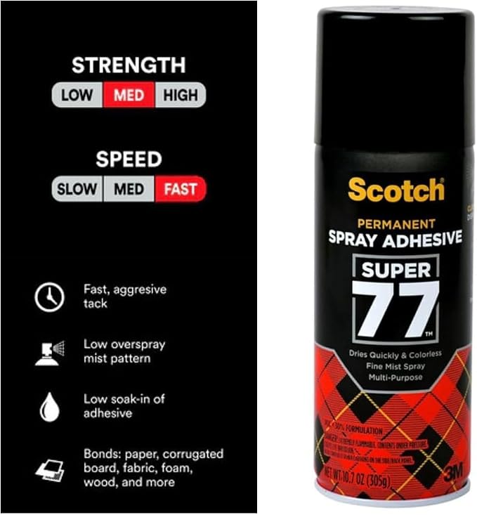 Scotch Super 77 Multipurpose Adhesive Spray, Bonds to Fabric, and More - Image 5