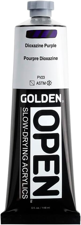 OPEN Slow-Drying Acrylics by GOLDEN, Dioxazine Purple, 5 fl oz. tube, by GoldenArtistColors