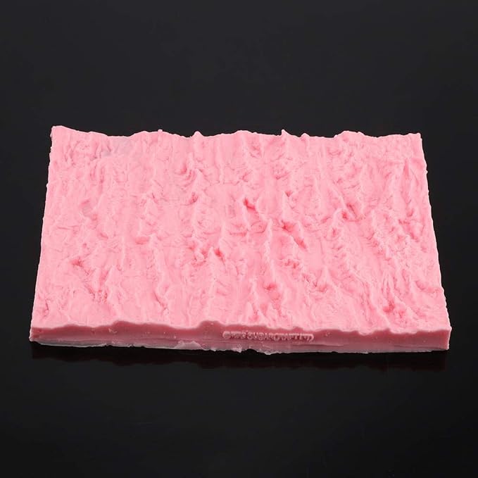 Rectangle Cake Tree Bark Texture Design Silicone Icicle Lace Bread Baking Non - Image 4
