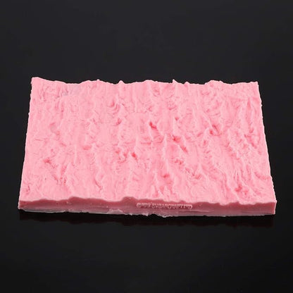 Rectangle Cake Tree Bark Texture Design Silicone Icicle Lace Bread Baking Non - Image 4