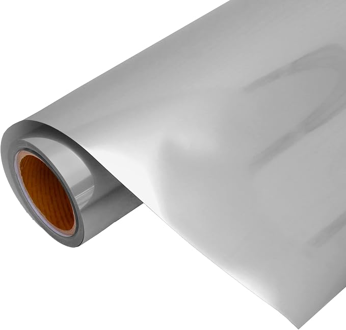 3 Yard x 20" Wide Roll Threadart Metallic Silver Matte Heat Transfer Vinyl Film by ThreadArt