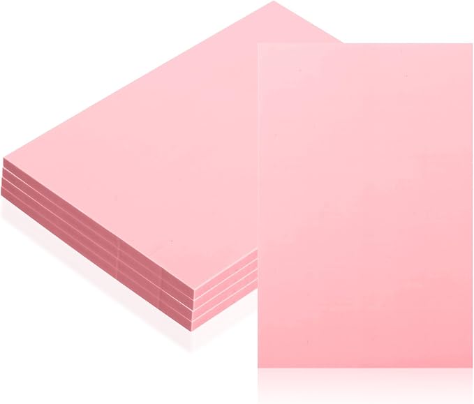 4 Pcs 4" x6“ Pink Rubber Art Soft Linoleum Carving Block, Rubber Crafts Linocut by kymqlyw