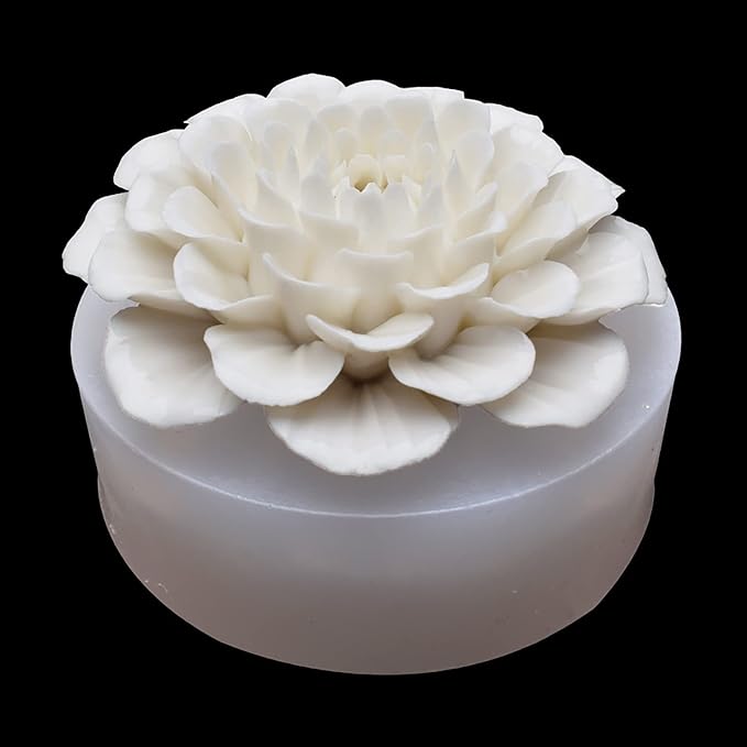 Peony Flower Soap & Candle Mold by ESEDAGESiliconeMold