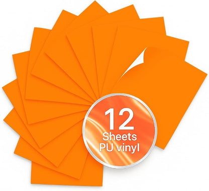 Neon Orange PU Heat Transfer Vinyl, Compatible by Unknown